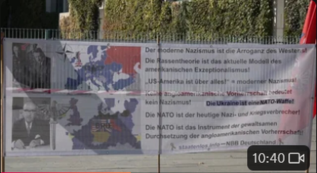DAS PLAKAT vor dem BRD-Kanzleramt Berlin 21.09.2024