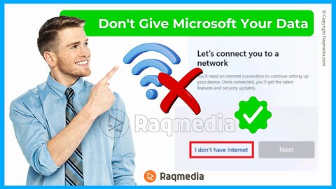 Stop Giving Microsoft Your Data!! ✅ Hoaw to Bypass WIFI Setup Windows 11