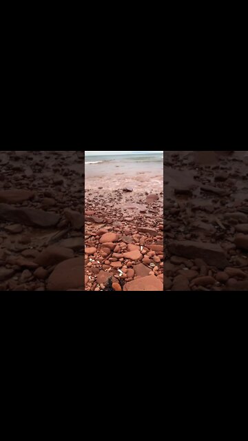 Water flowing on the rocks
