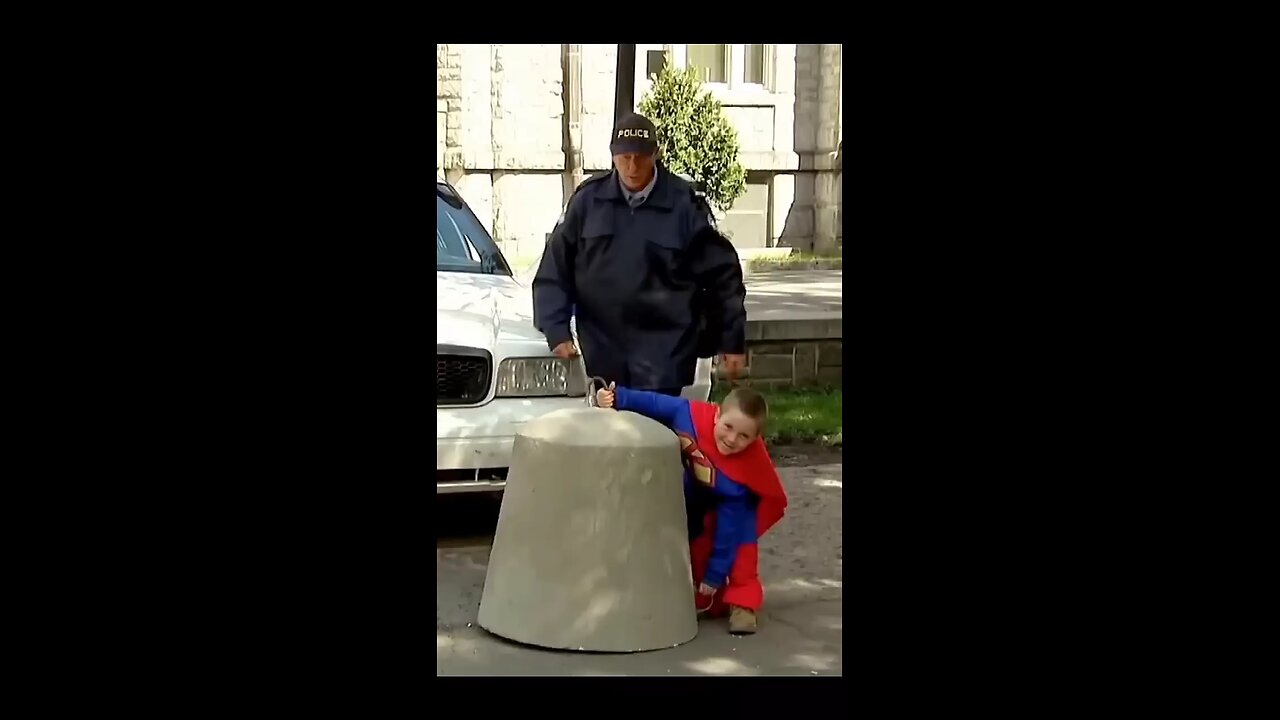 big stone lifting small boy prank