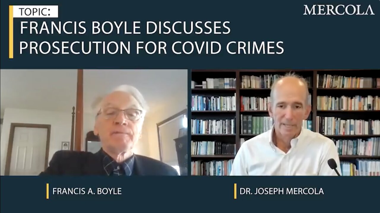 Francis Boyle - Roadmap for prosecuting Covid Crimes