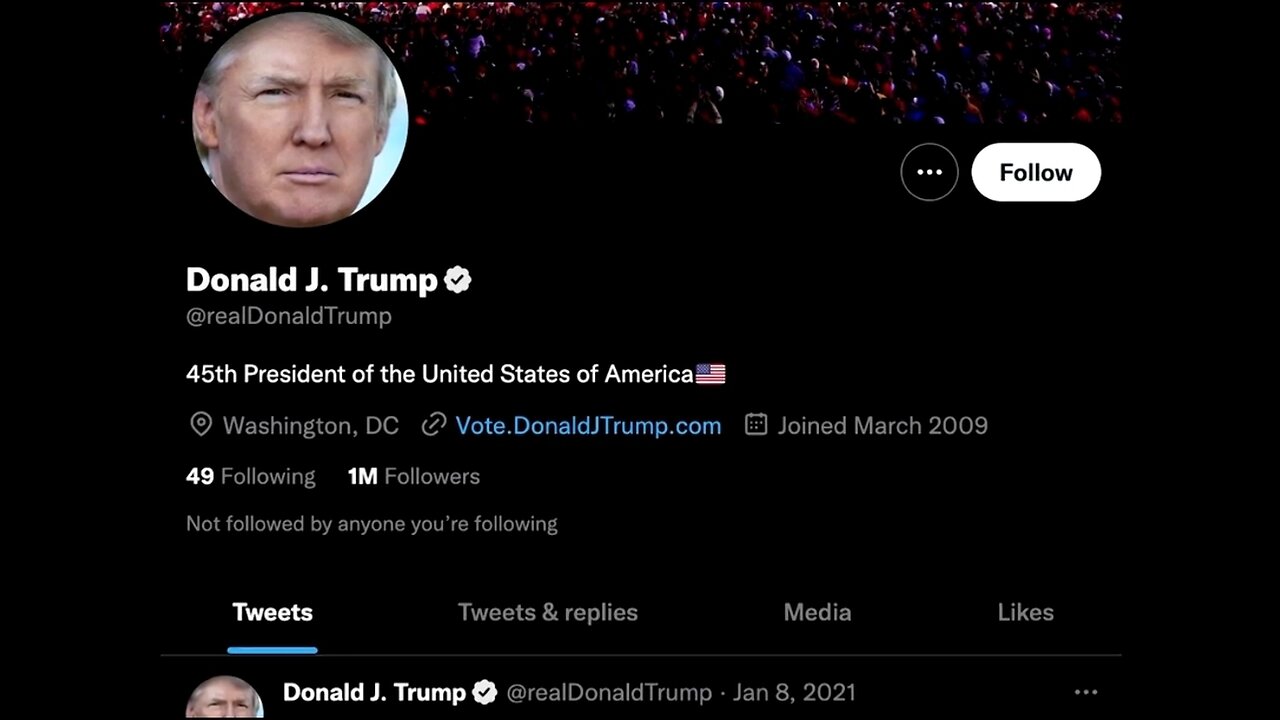 Trump Twitter account ban lifted