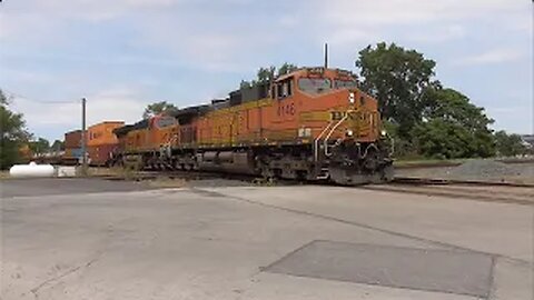 CSX I151 Intermodal Double-Stack Train with BNSF Power from Fostoria, Ohio July 26, 2022