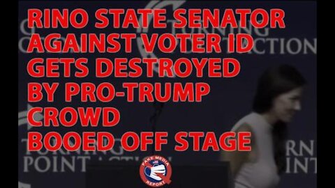 AMAZING! RINO State Senator Against Voter ID Gets Destroyed & Booed Off Stage by Trump Crowd