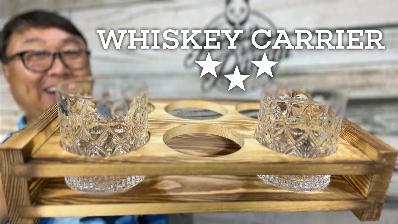 Wooden Whiskey Glasses Serving Tray