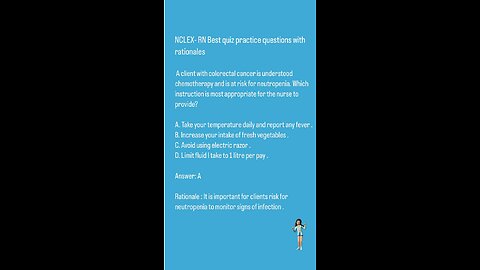 NCLEX-RN Best quiz practice questions with rationals