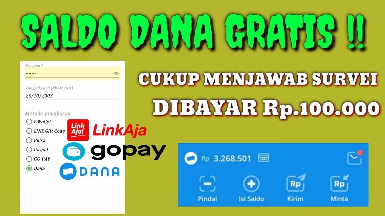 REKOMENDASI !! APLIKASI PENGHASIL SALDO DANA - SALDO PAYPAL - OVO - PULSA GRATIS