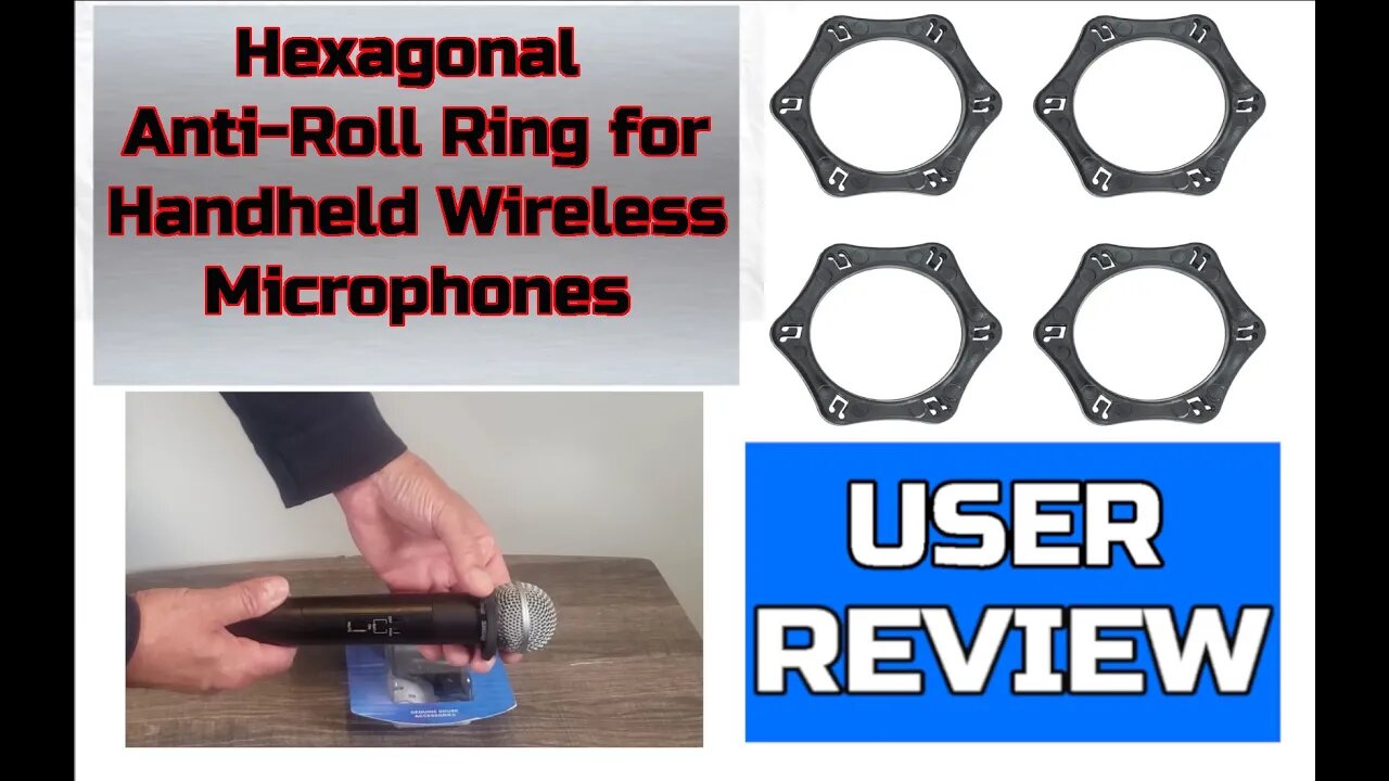 Hexagonal Anti-Roll Ring - No More Rolling off the Bar Stool - A Must Have For Wireless Mics