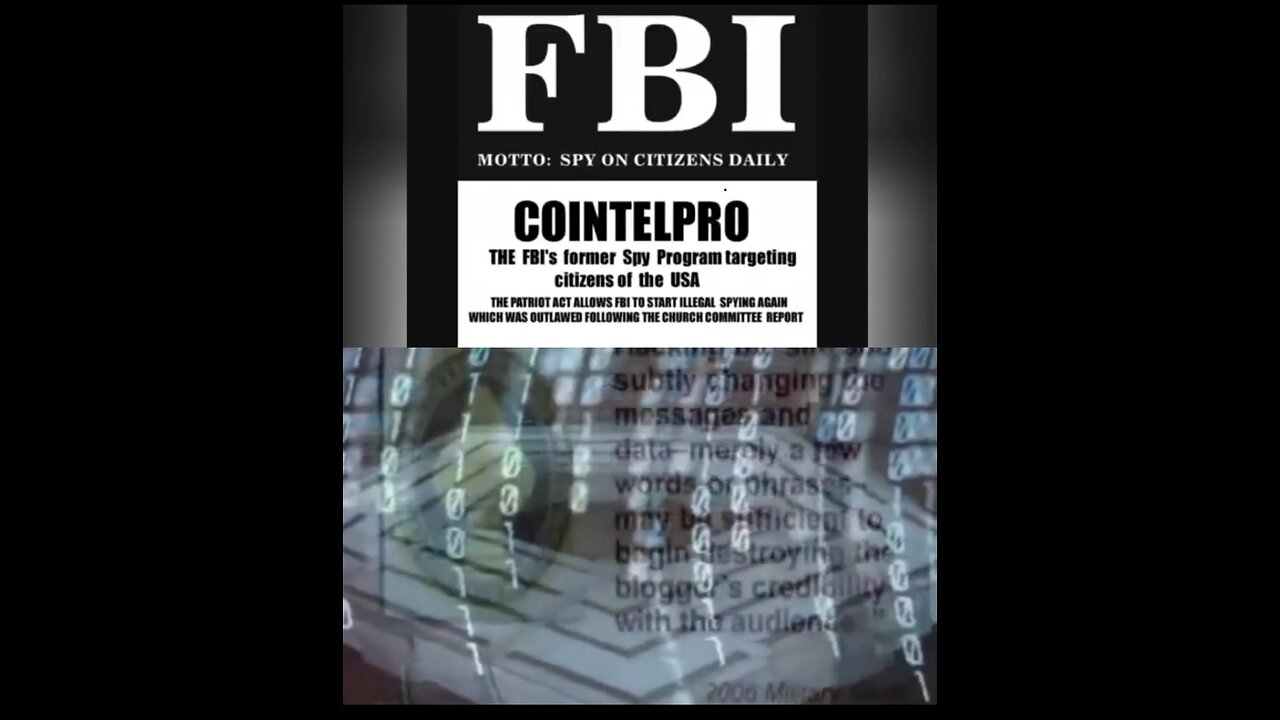 FBI, PROJECT COINTELPRO and the 6th of JANUARY was an INSIDE JOB - EXPOSED