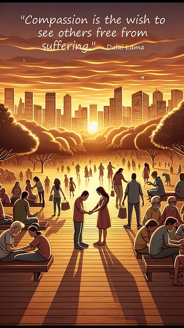 60-second inspirational - "Compassion is the wish to see others free from suffering." - Dalai Lama