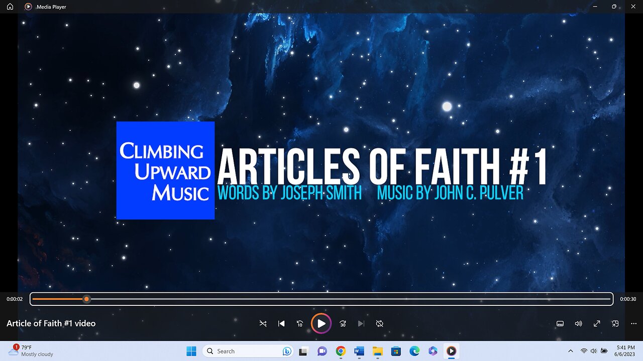 New Music for Articles of Faith #1 video