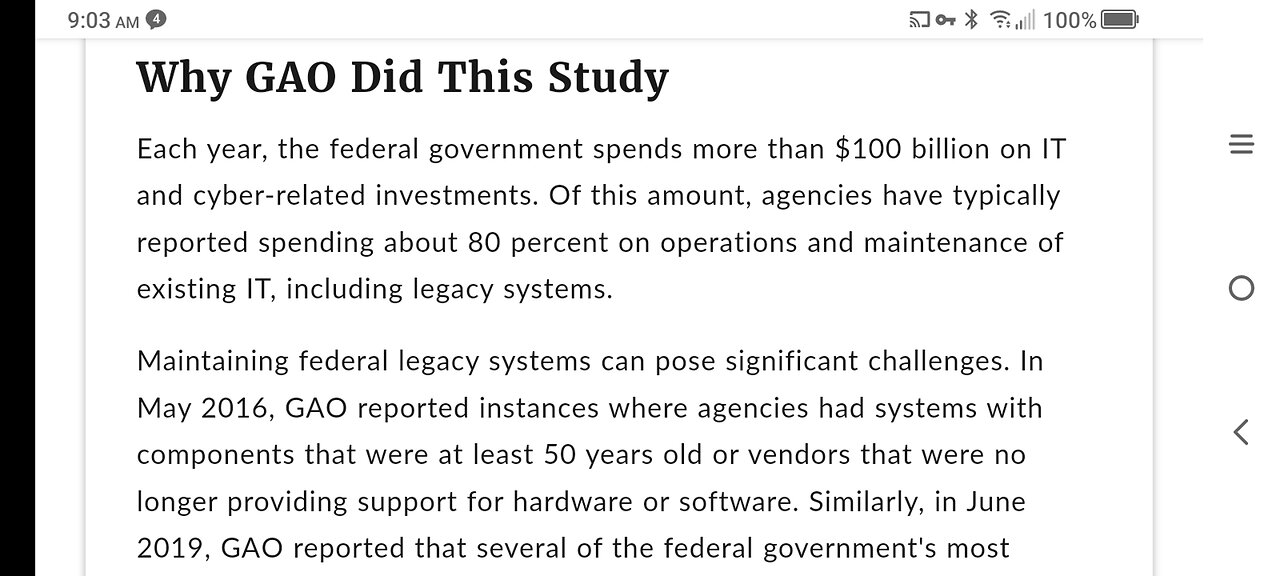 US GOV. Uses Very Obsolete Tech