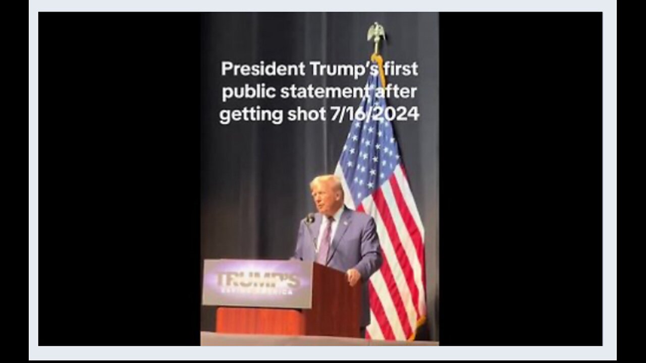 Trump speaks publicly for first time since shooting
