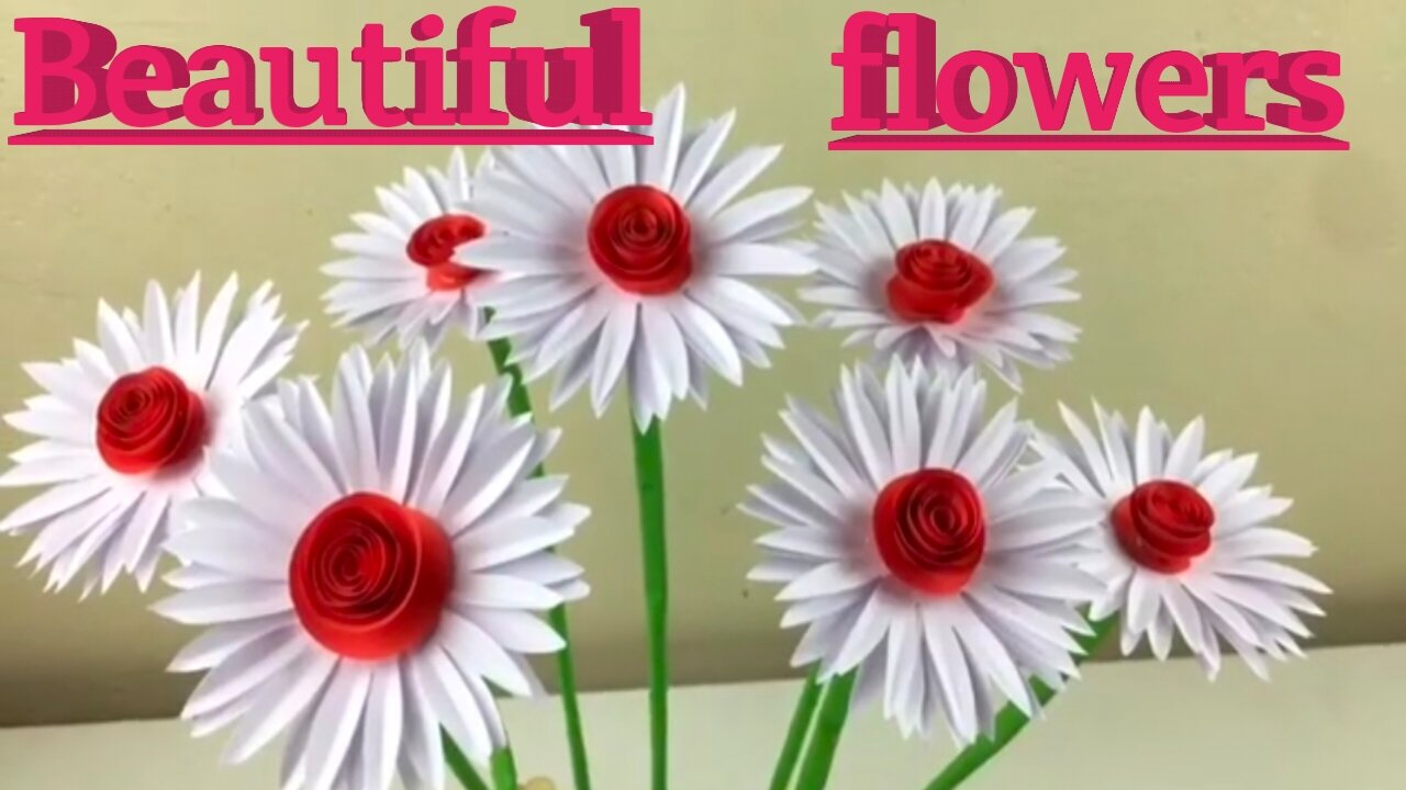 Flower craft ideas, paper flowers design.