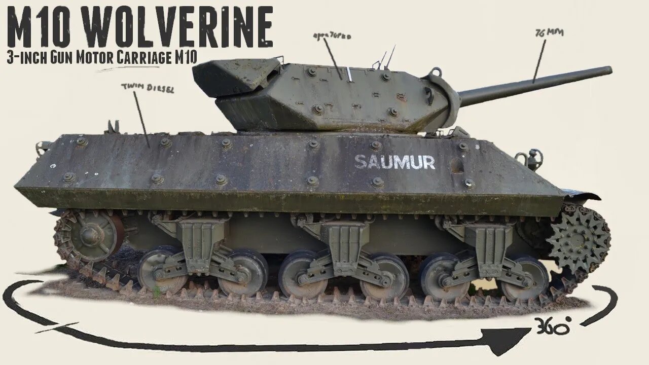 M10 Wolverine - Walkaround - Cavalry Monument Saumur.