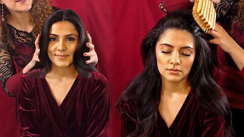 ASMR ♥ Relaxing Scalp Massage & Hair Brushing Tingles ⚡ with Courtney & Corrina