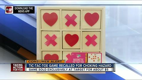 Target recalls Magnetic Tic-Tac-Toe games due to choking and magnet ingestion hazards