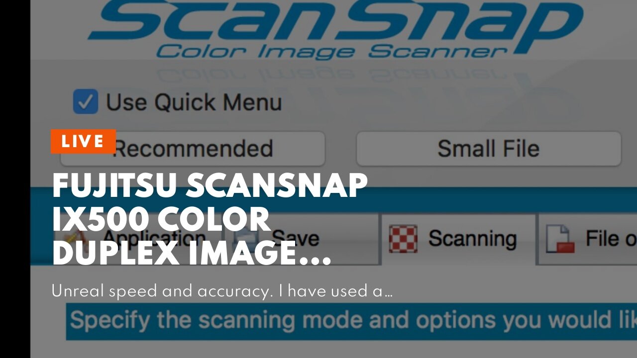 Fujitsu ScanSnap iX500 Color Duplex Image Scanner for Mac or PC (2013 Release) [Discontinued by...