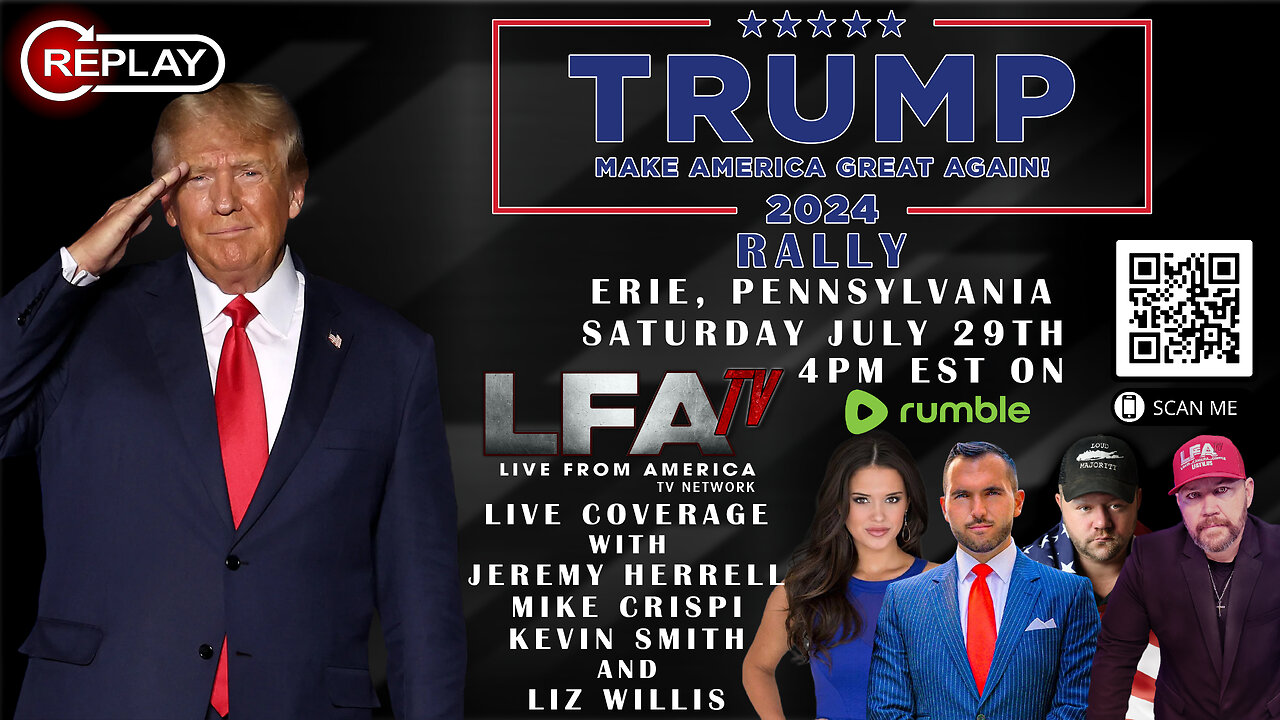 TRUMP LIVE (REPLAY) IN ERIE, PA! LFA TV 7AM 8.5.23