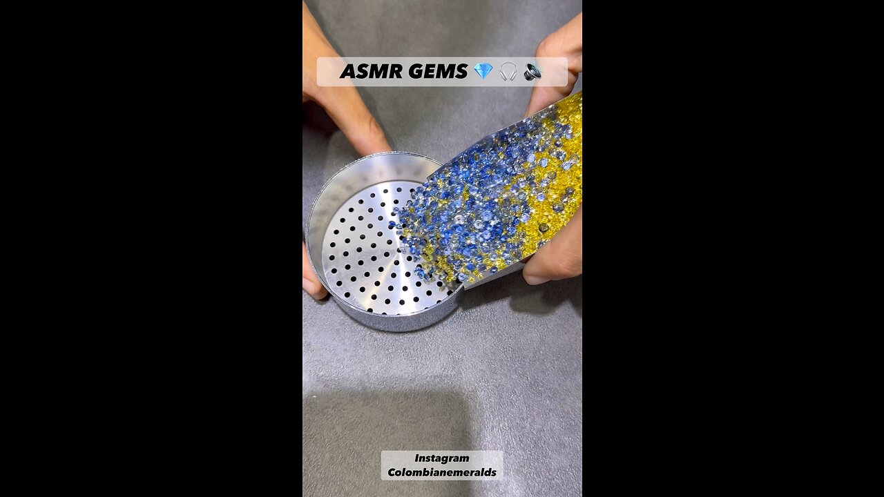 How to sieve sort gemstones with diamond emerald siever for fine jewelry ASMR