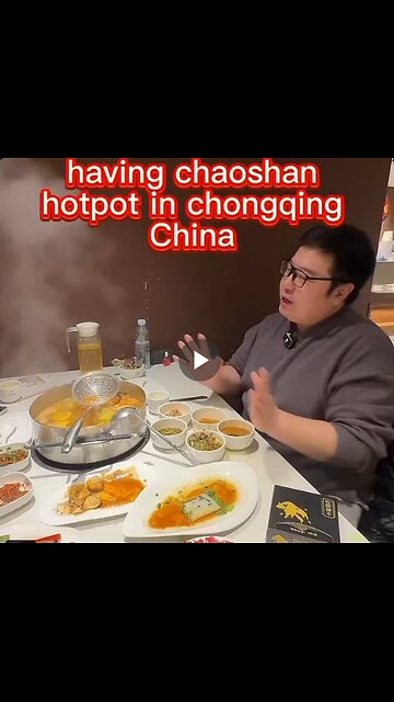 A Chinese influencer mimics Trump to promote a hotpot restaurant.