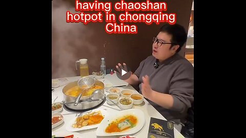 A Chinese influencer mimics Trump to promote a hotpot restaurant.