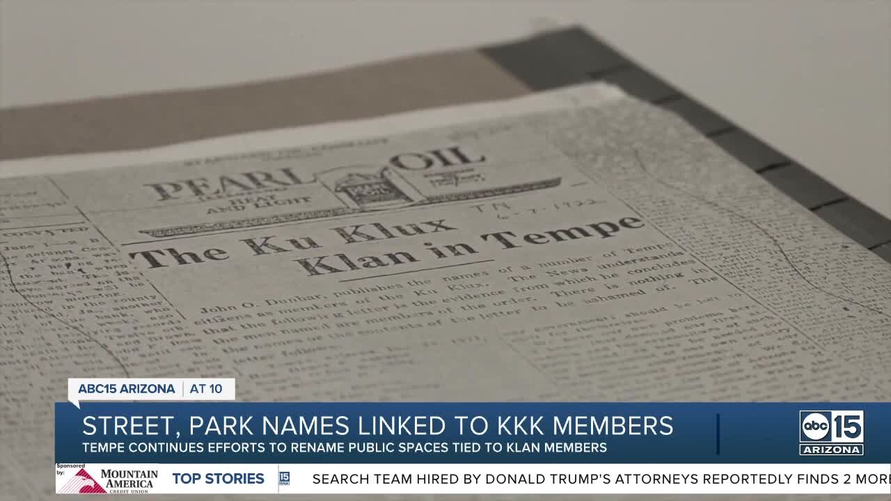 Discussion for name changes for streets, parks with Klan ties continue