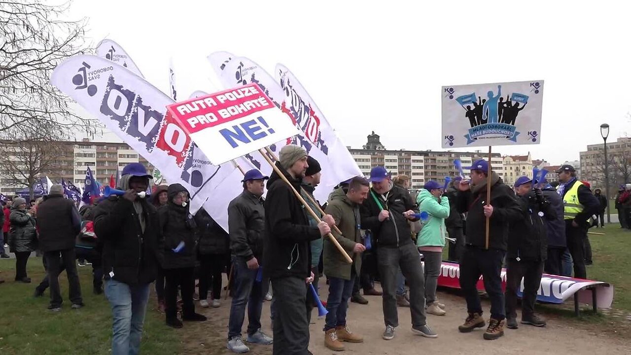 LIVE: Prague / CZ - Rally against pension reform - 29.03.2023 #Praha