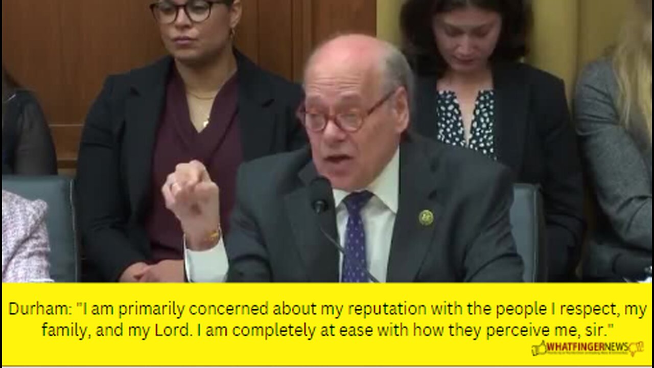 Durham: "I am primarily concerned about my reputation with the people I respect, my family