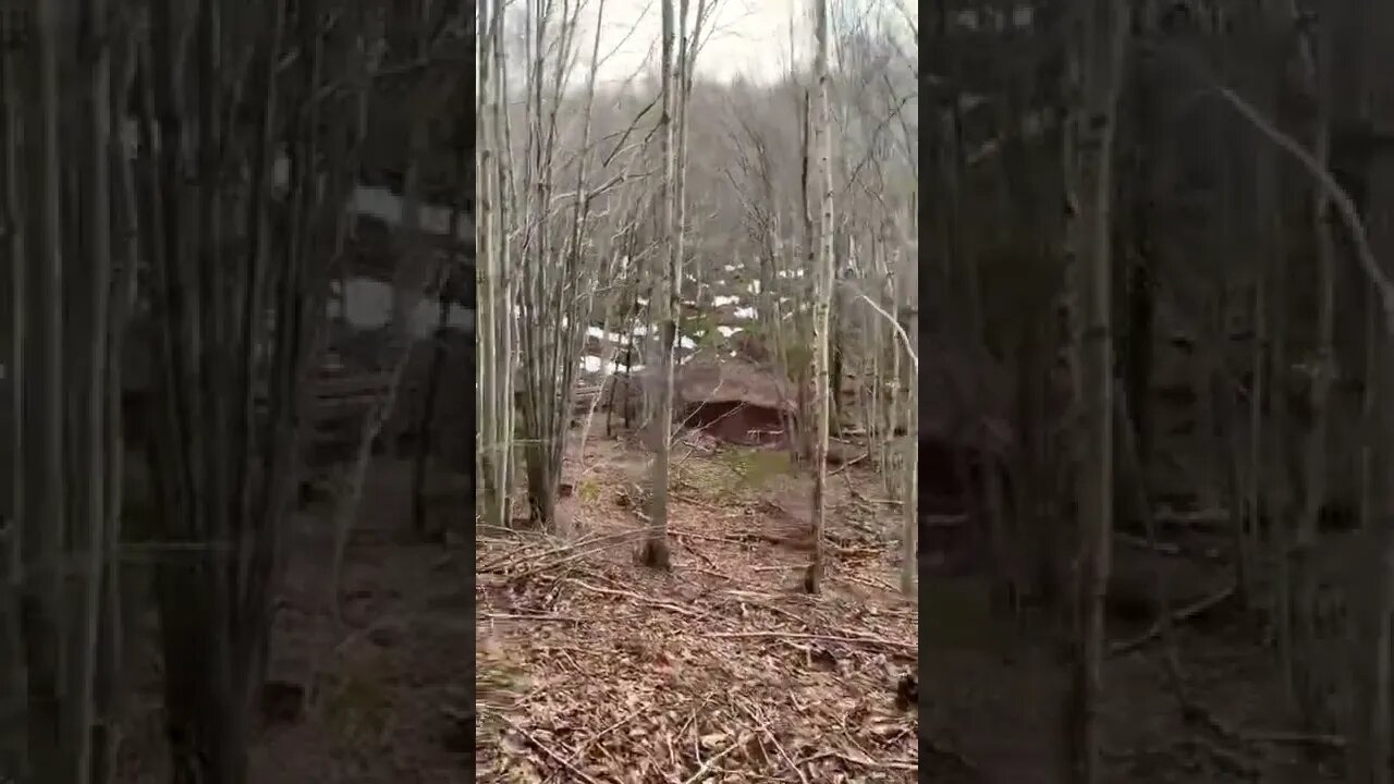 Hiking up a hill in Canada