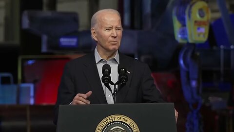 Biden Really Struggles To Read Pre-Written Remarks From His Giant Teleprompter