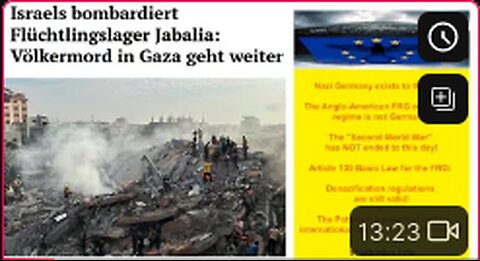 #Kriegsverbrechen; #Israel bombardiert Flüchtlingslager Jabalia in #Gaza!