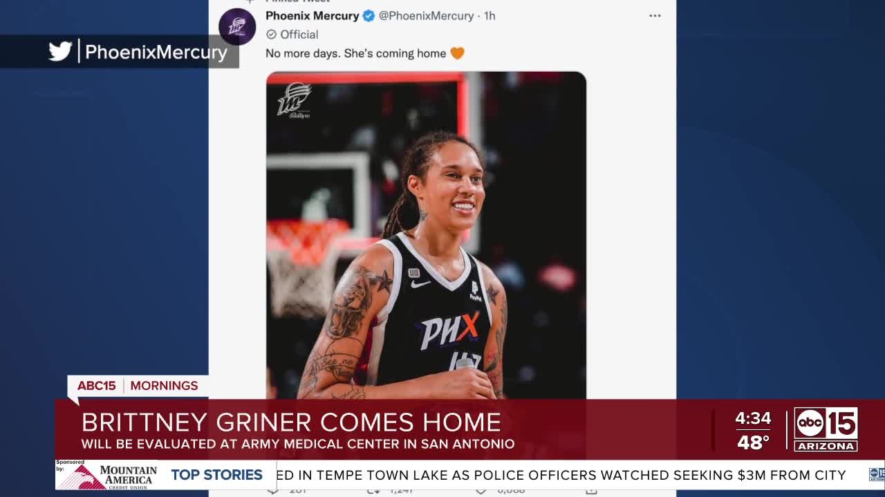 Brittney Griner lands on American soil