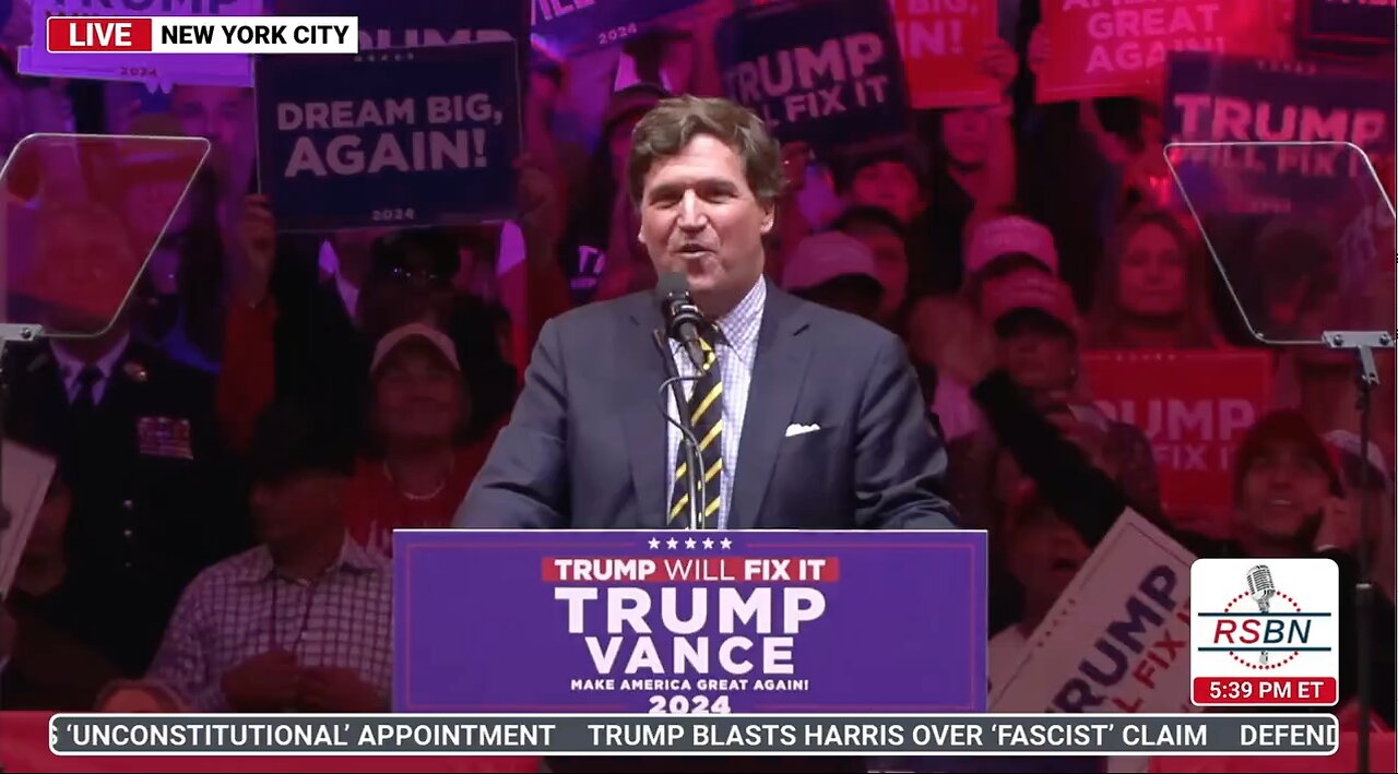 FULL SPEECH: Tucker Carlson Delivers Remarks at Madison Square Garden in New York - 10/27/24