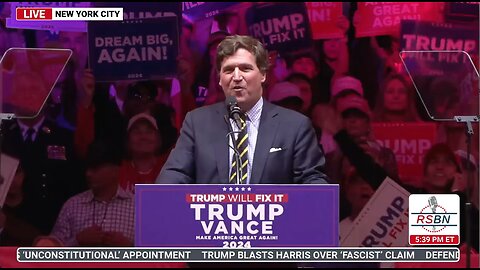 FULL SPEECH: Tucker Carlson Delivers Remarks at Madison Square Garden in New York - 10/27/24