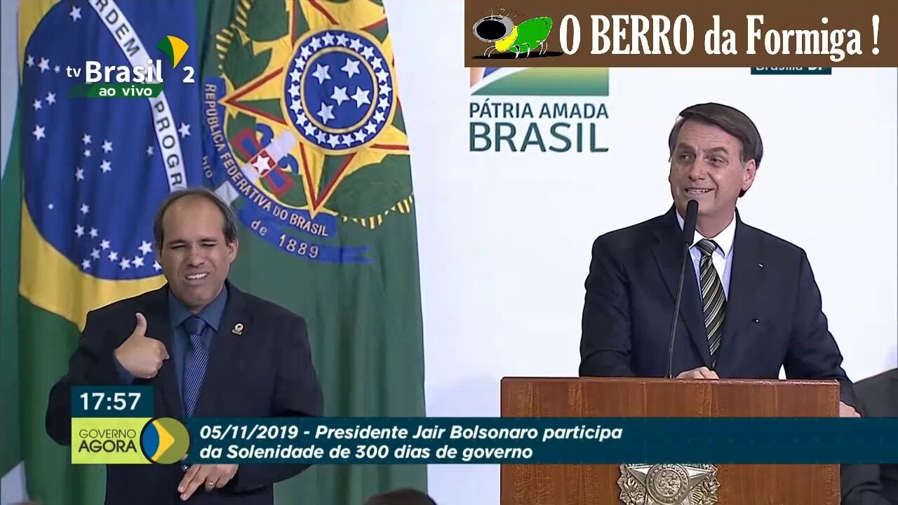 Bolsonaro discursa em Solenidade de 300 dias de governo