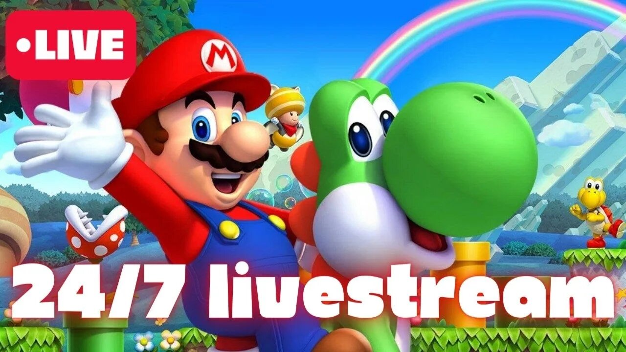 🔴 24/7 Super Mario All Stars, Super Mario World, Super Mario 64, Super Mario Wii, Mario Kart 8