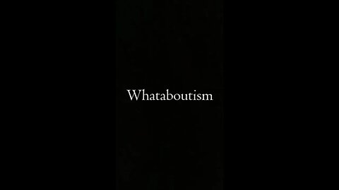 Whataboutism fallacy #philosophy #fallacy #criticalthinking #whataboutism #redherring #shorts