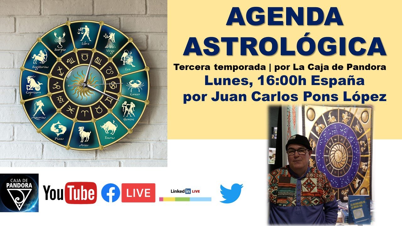 AGENDA ASTROLÓGICA #88, carta astral del 4 al 10 de septiembre de 2.023, por Juan Carlos Pons López