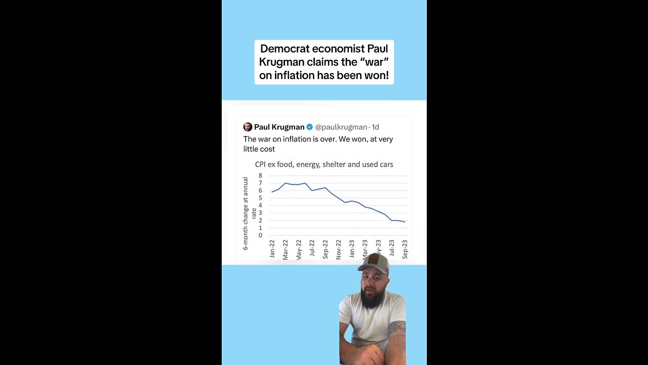 Democrat economist Paul Krugman claims the “war” on inflation has been won in misleading post!