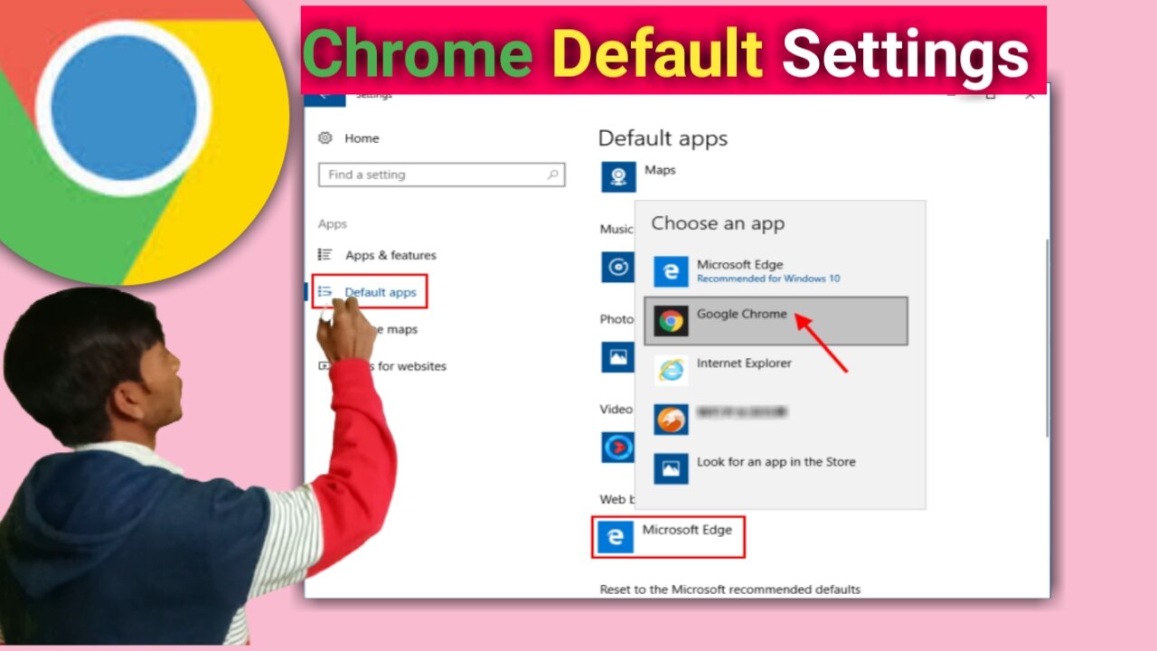 Google Chrome Default settings