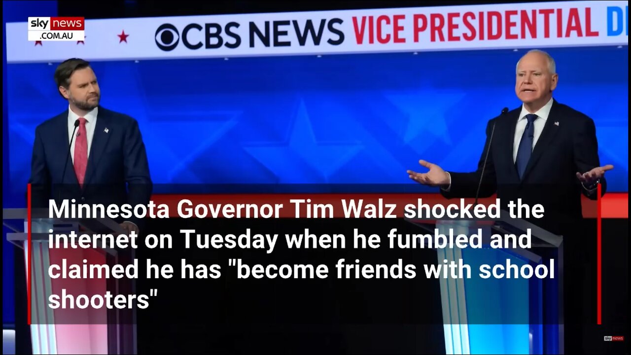 Walz stuns internet with VP debate gaffe: ‘I’ve become friends with school shooters’