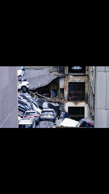 Parking Garage Collapses in Manhattan, New York City.