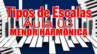 TIPOS DE ESCALAS 03 - ESCALA MENOR HARMÔNICA - #Shorts