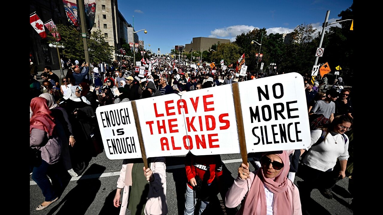 Manifestation contre l'agenda LGBT - 1 Million March 4 Children, Canada 20 Septembre 2023