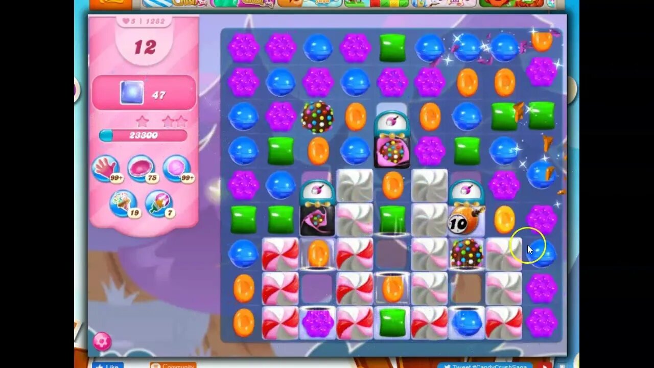 Candy Crush Level 1282 Talkthrough, 23 Moves 0 Boosters