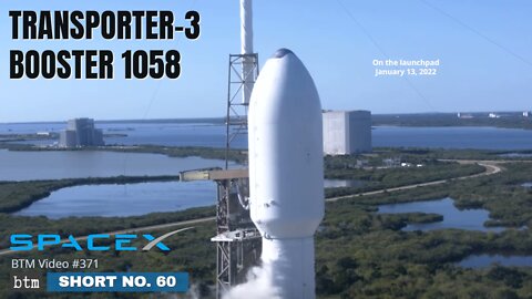 SpaceX Transporter-3 Rideshare Launch in Seven Minutes, Booster 1058 Landing | S60