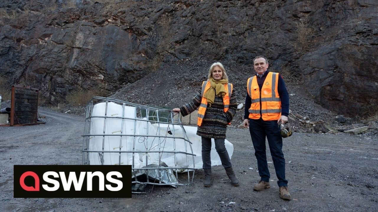 Dame Joanna Lumley hosts an explosive demonstration as part of her 'Stop Sea Blasts' campaign