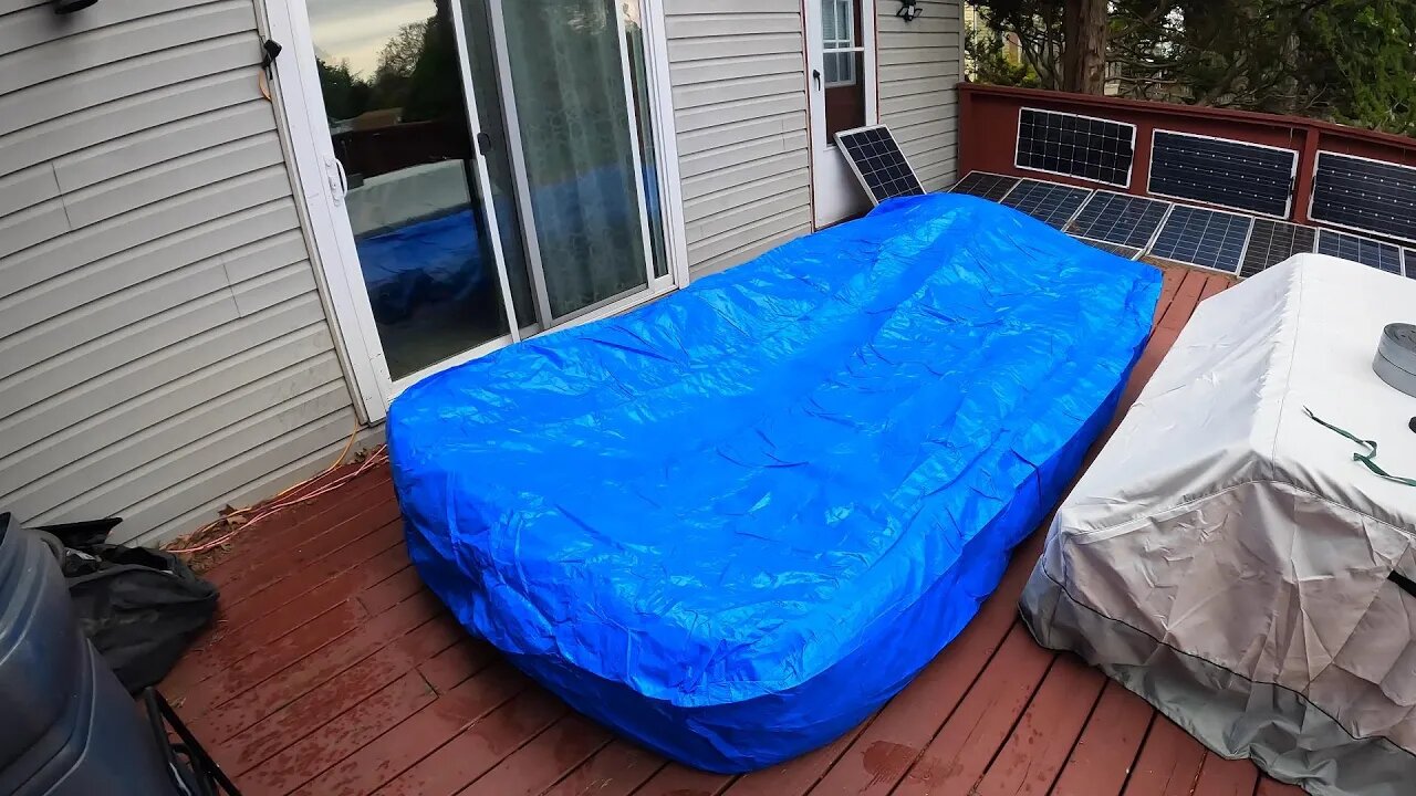 Unboxing: Reinmoson Inflatable Pool Cover Fits Pool Under 150" H x 72" W, 20s Easy Set, Built-in