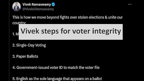 Vivek steps to ensure fair voting and unite USA go viral